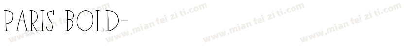 Paris Bold字体转换